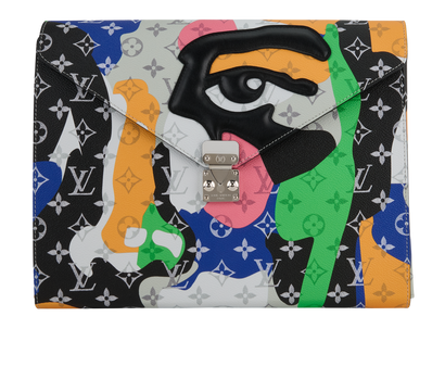 Louis Vuitton X KidSuper Mark Folder, &pound;950, Accessories, Black, Canvas, Front view